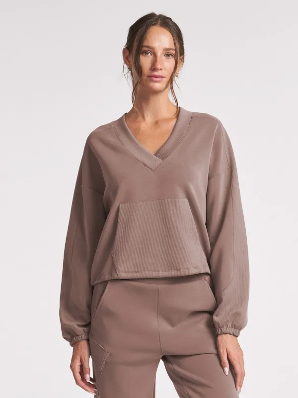 Ultraluxe V-Neck Pullover made by Thrive Societe
