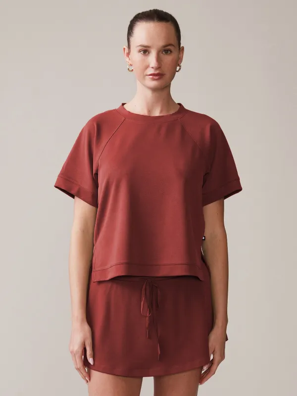 Raglan Luxe Twill Tee sold by Thrive Societe