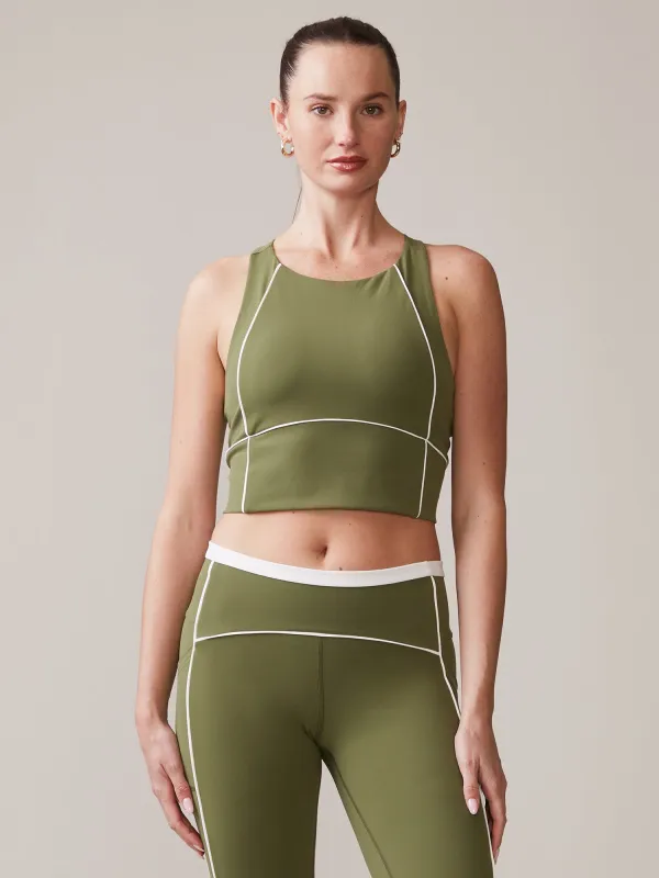 High Neck Piped Bra sold by Thrive Societe