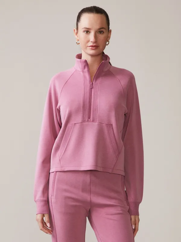 Ultraluxe Rib Mix 1/2 Zip sold by Thrive Societe