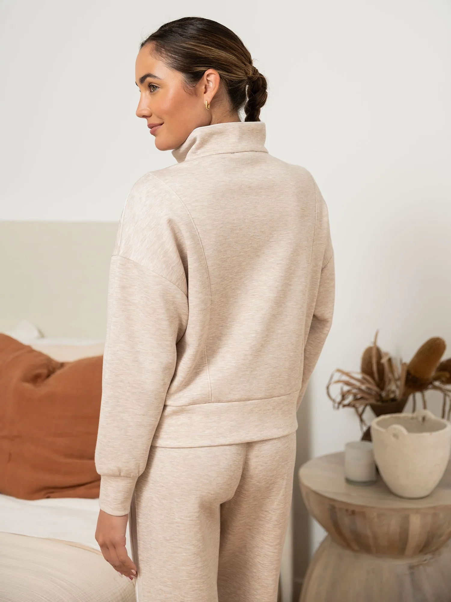 Ultraluxe Cloud Piped Half Zip - FINAL SALE sold by Thrive Societe product image thumbnail 3