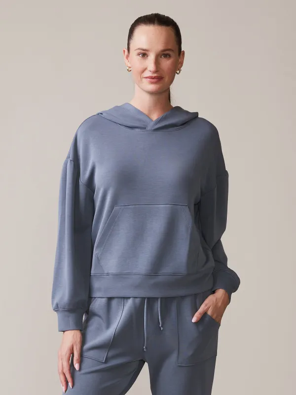 Luxe Shirred Sleeve Hoodie sold by Thrive Societe