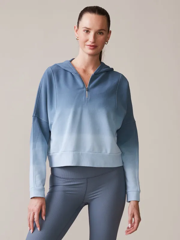 Sueded Cotton Half Zip Hoodie sold by Thrive Societe