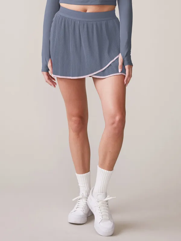 Micro Pleated Wrap Skort sold by Thrive Societe