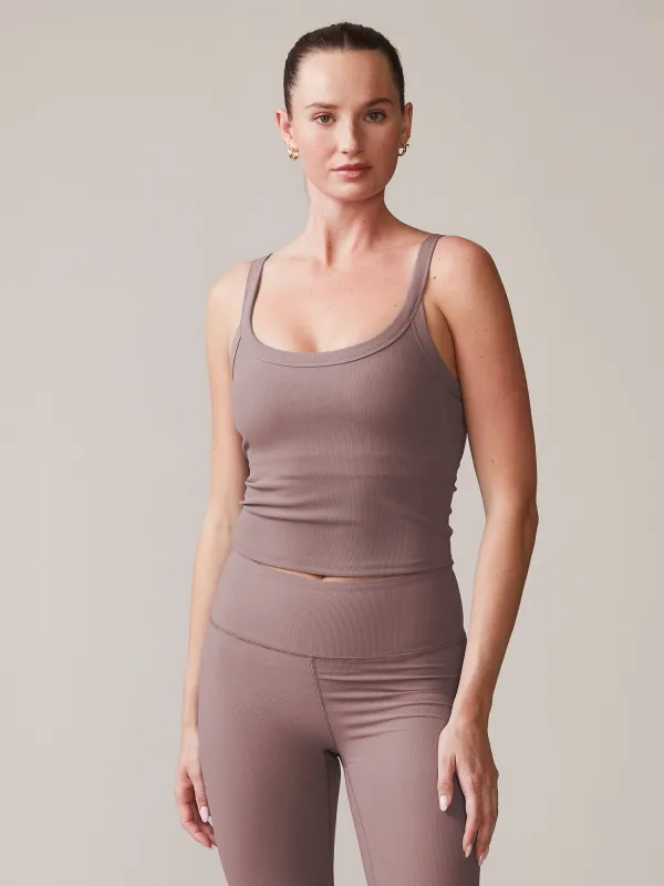 Rib Bra Tank sold by Thrive Societe
