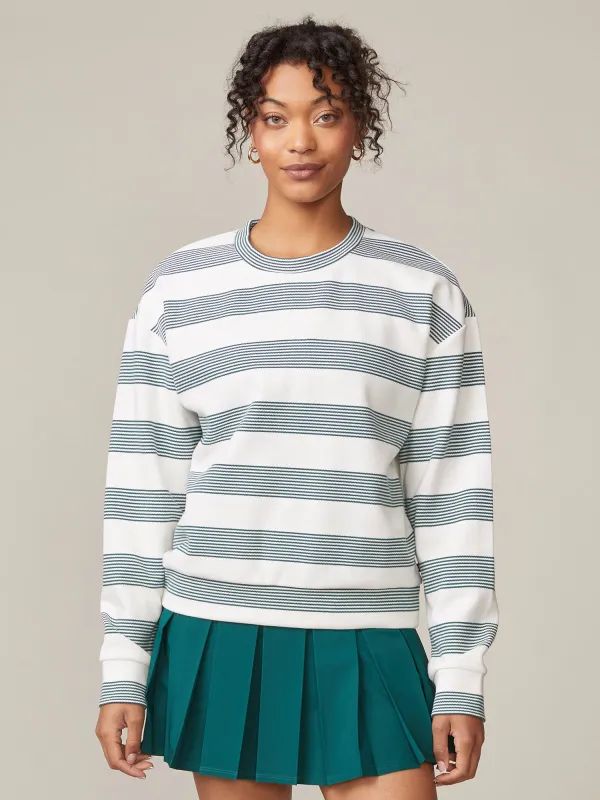Stripe Crew Neck Pullover sold by Thrive Societe