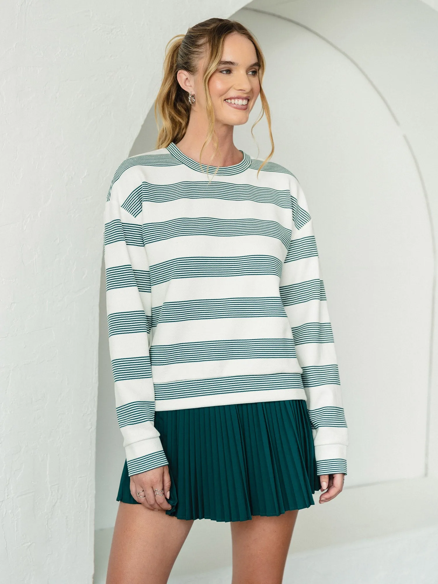 Stripe Crew Neck Pullover sold by Thrive Societe product image thumbnail 3