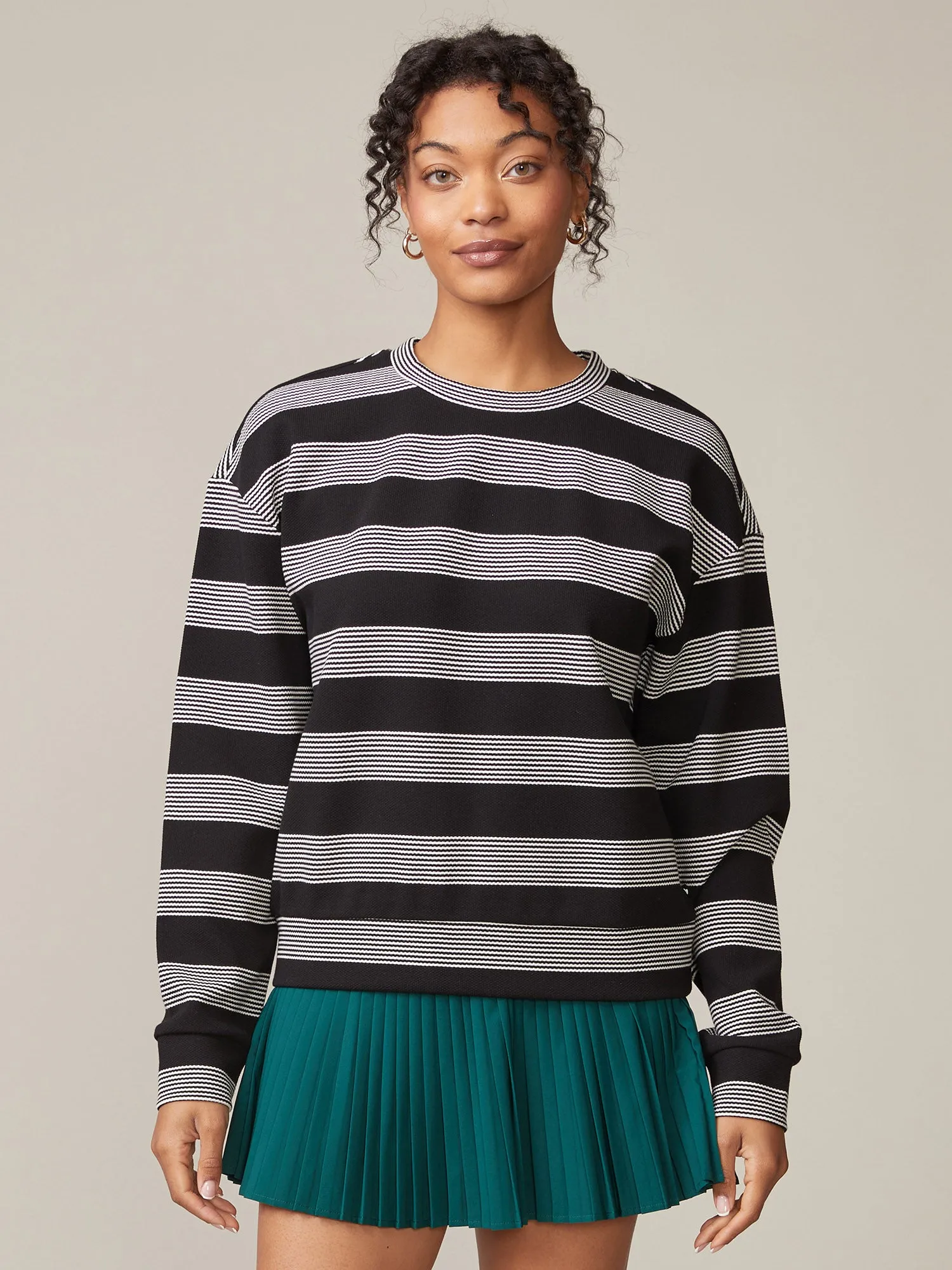Stripe Crew Neck Pullover sold by Thrive Societe