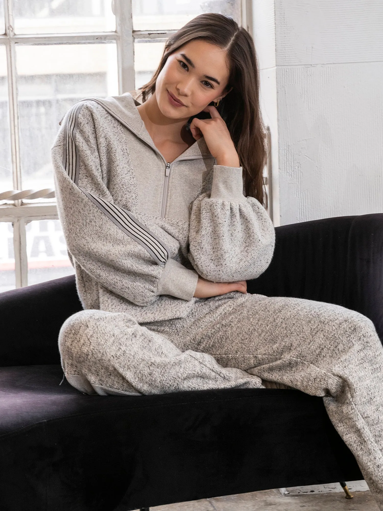 Boucle Half Zip Pullover sold by Thrive Societe product image thumbnail 4