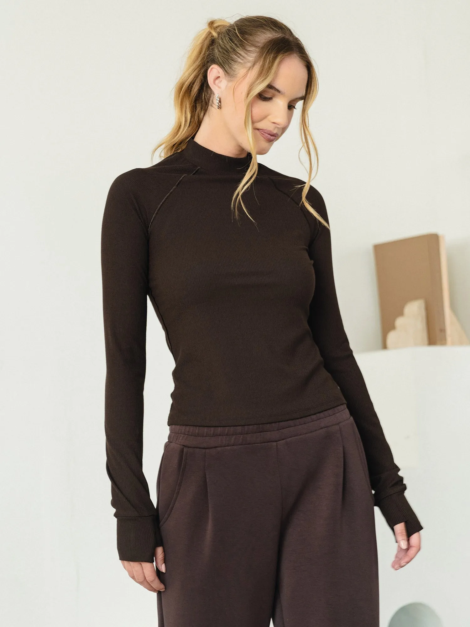 Mock Neck Long Sleeve sold by Thrive Societe product image thumbnail 4