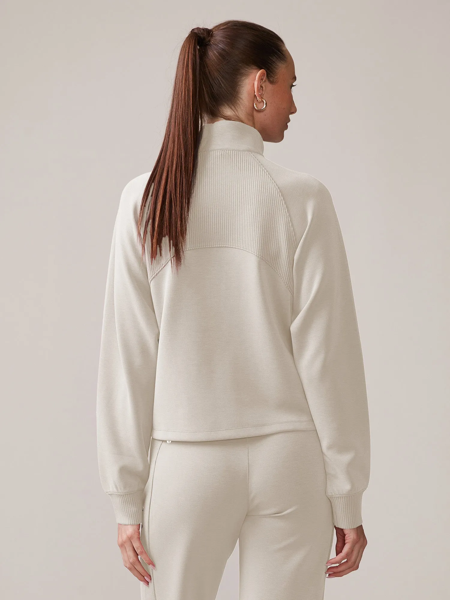 Ultraluxe Rib Mix 1/2 Zip sold by Thrive Societe product image thumbnail 2