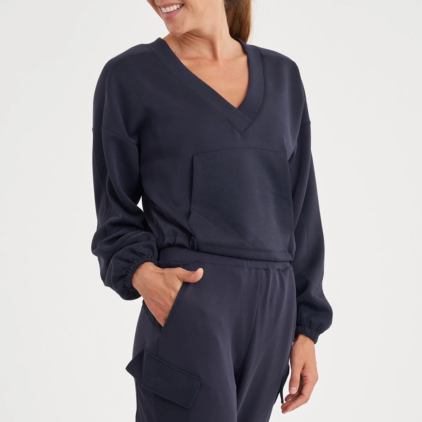 Ultraluxe V-Neck Pullover (FitCo) sold by Thrive Societe product image thumbnail 3