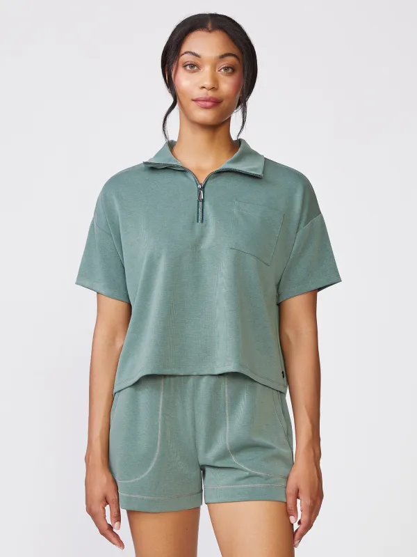 Luxe Twill Pocket Top made by Thrive Societe