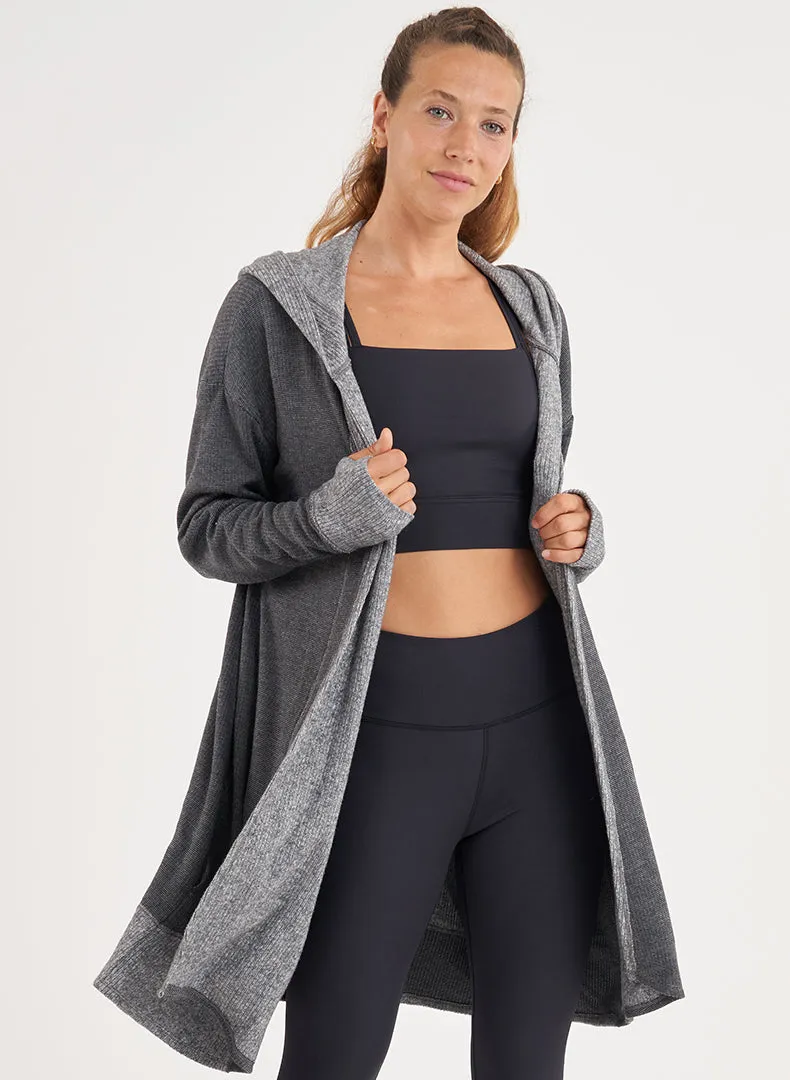 Hooded Drape Cardi sold by Thrive Societe