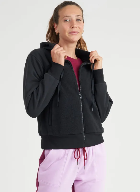 Sherpa Zip Hoodie sold by Thrive Societe