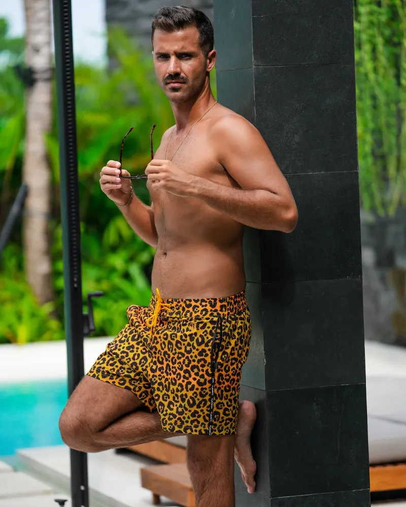 Leopard Print Gold - 5 Inch Swim Shorts sold by Tucann product image thumbnail 5