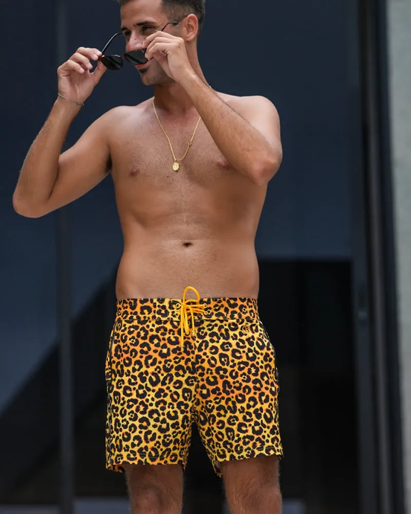 Leopard Print Gold - 5 Inch Swim Shorts sold by Tucann product image thumbnail 3