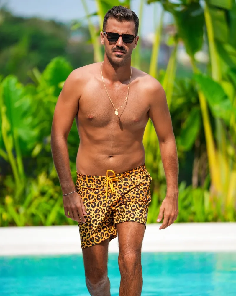Leopard Print Gold - 5 Inch Swim Shorts sold by Tucann product image thumbnail 2