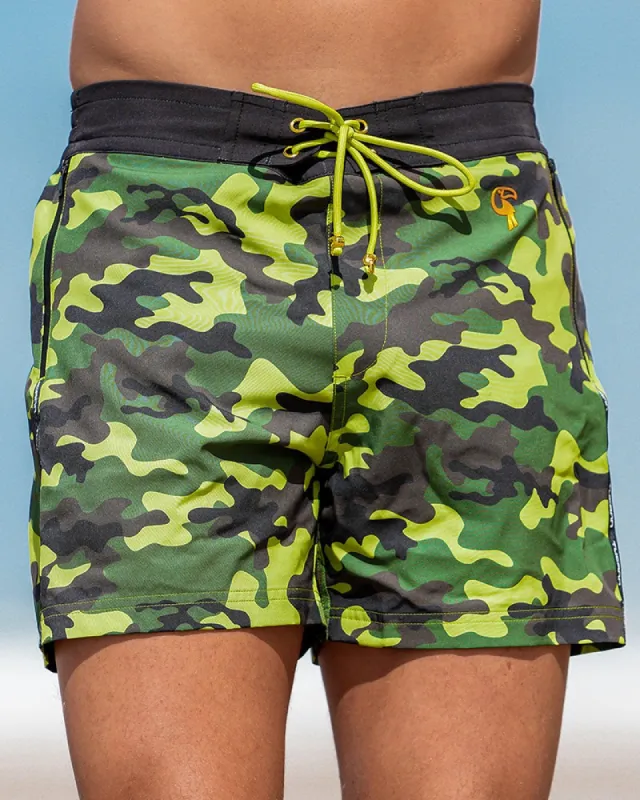Traditional Camo Swim Trunks - 5" sold by Tucann