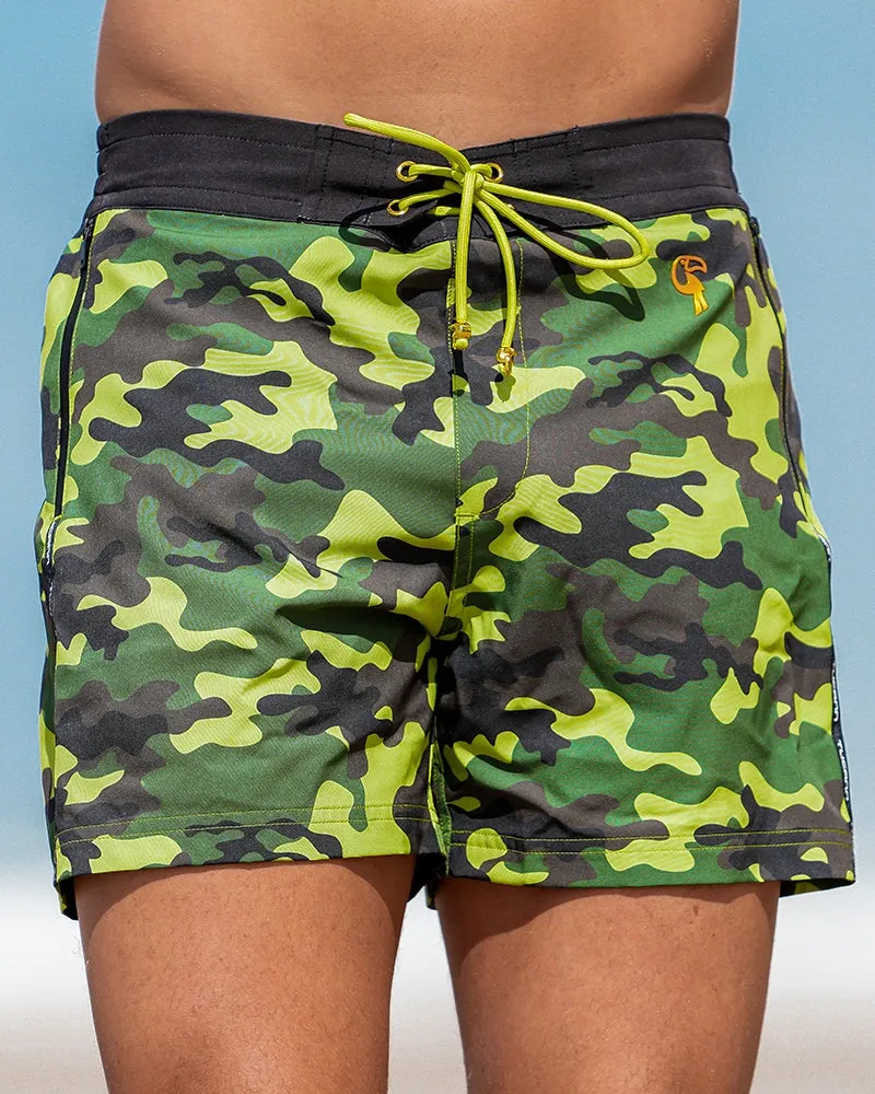 Traditional Camo Swim Trunks - 5" sold by Tucann