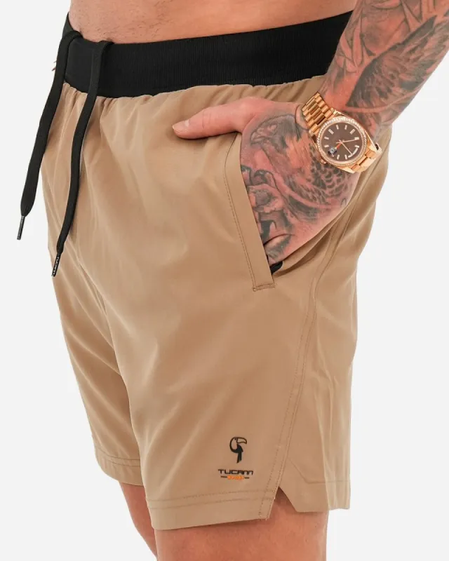 Hybrid Active Shorts - Tan sold by Tucann