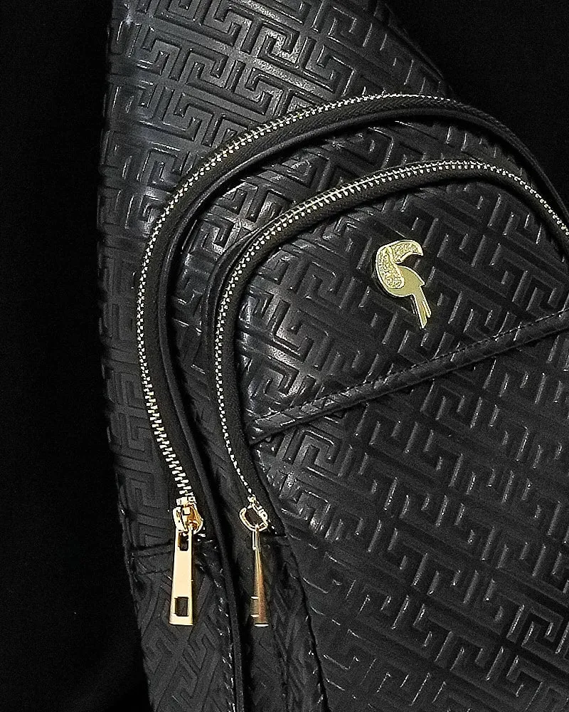 Black Leather Messenger Bag sold by Tucann product image thumbnail 3