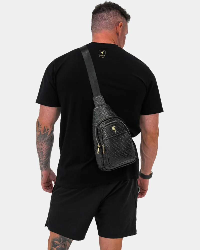 Black Leather Messenger Bag sold by Tucann product image thumbnail 2