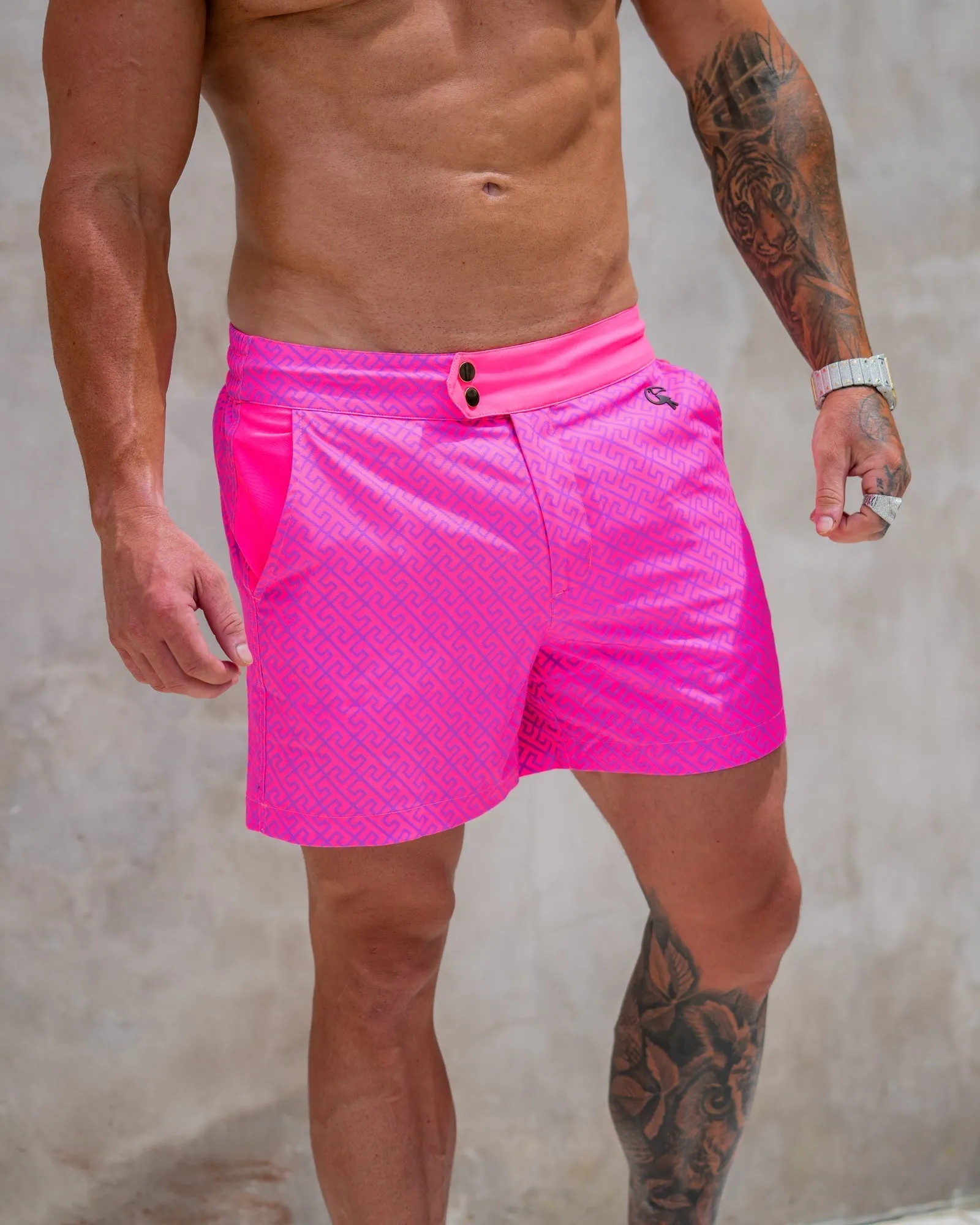 Luxe Swim Trunks Magenta - 5" sold by Tucann product image thumbnail 4