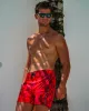 Splatter Swim Shorts Red - 5" sold by Tucann