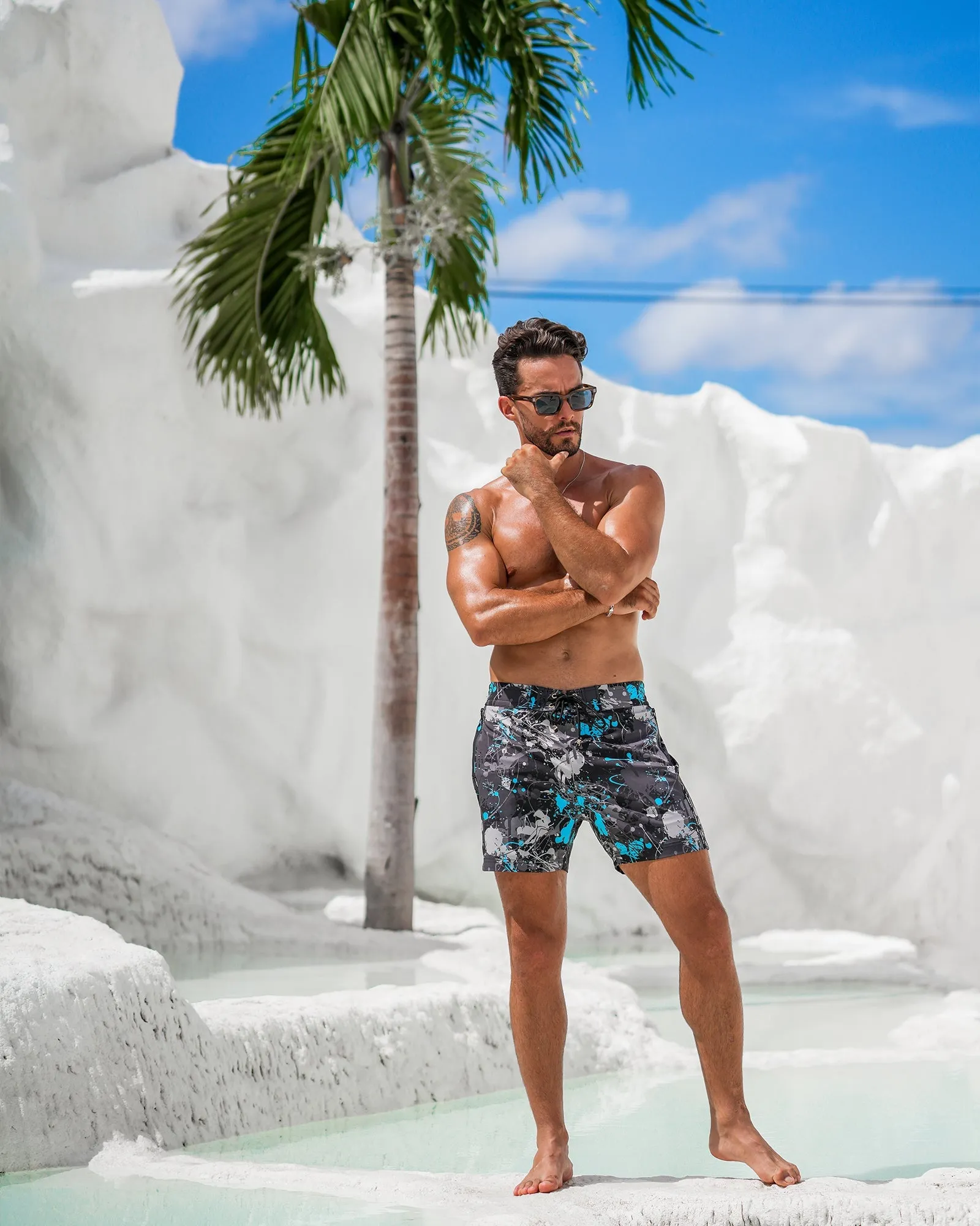 Black Splatter Aqua - 5" sold by Tucann product image thumbnail 2