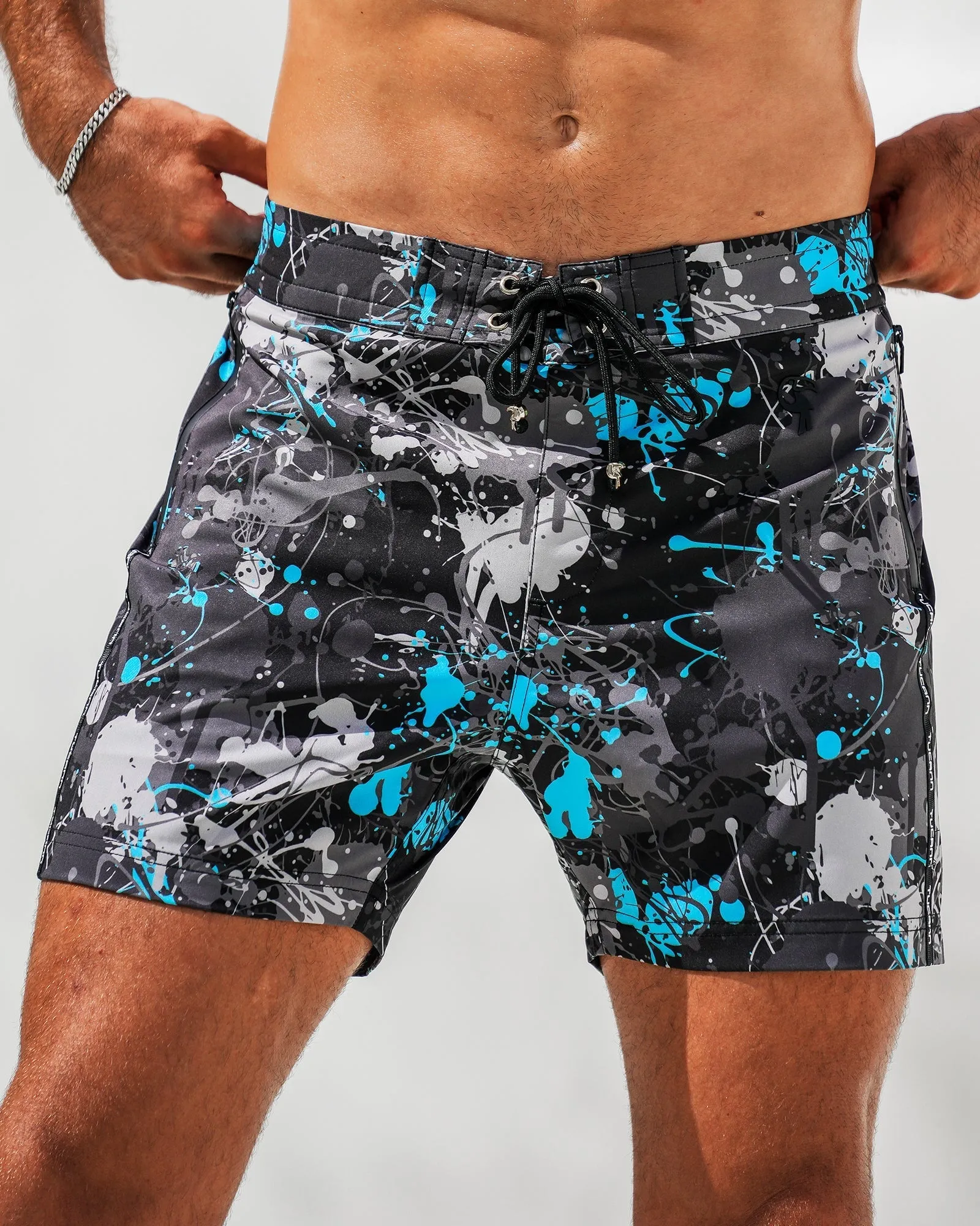 Black Splatter Aqua - 5" sold by Tucann