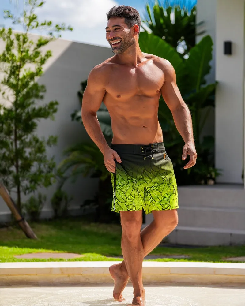 Black Leaf Lime Swim Trunks - 5" sold by Tucann product image thumbnail 2