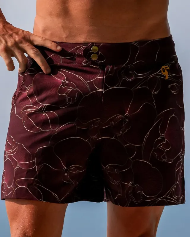 Luxe Orchid Shorts - Merlot made by Tucann
