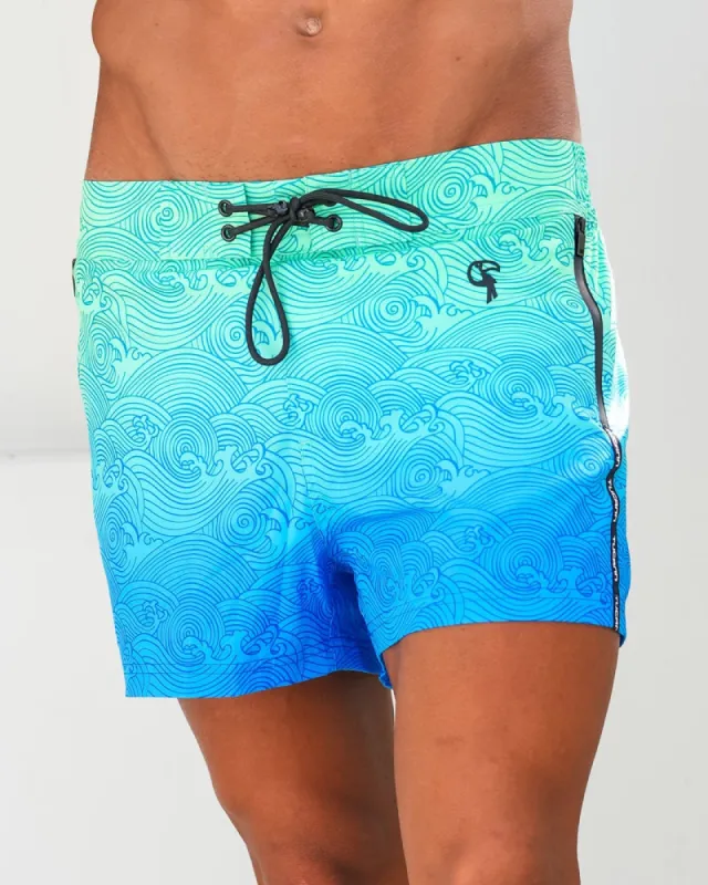 Faded Waves Blue Lagoon - 3" sold by Tucann