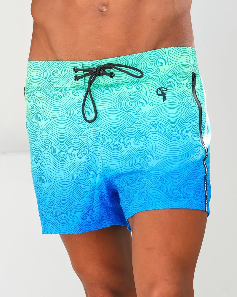 Faded Waves Blue Lagoon - 3" sold by Tucann