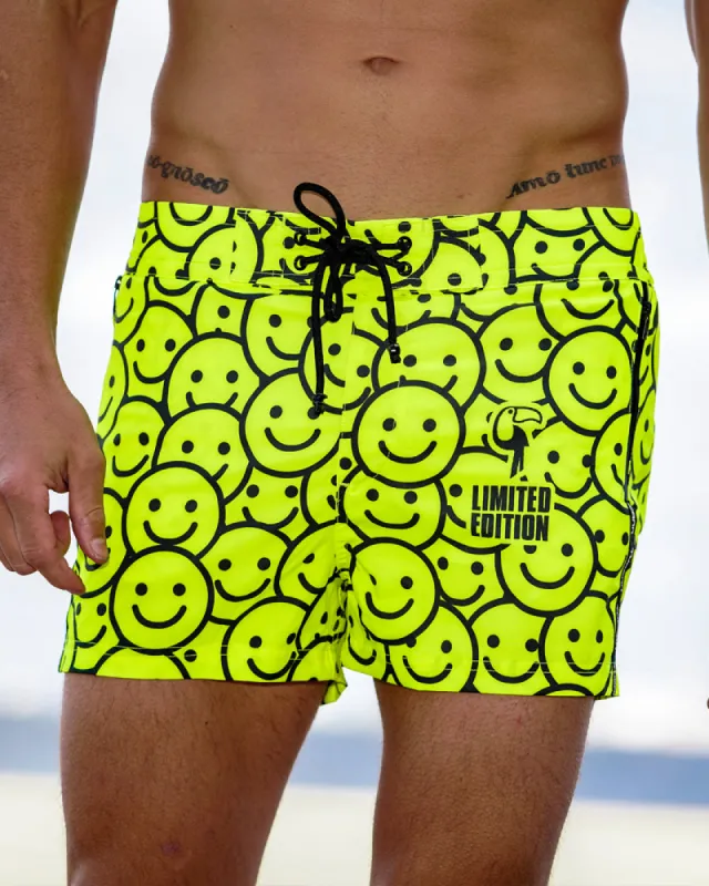 Happy Days Mens Swim Trunks - 3" sold by Tucann