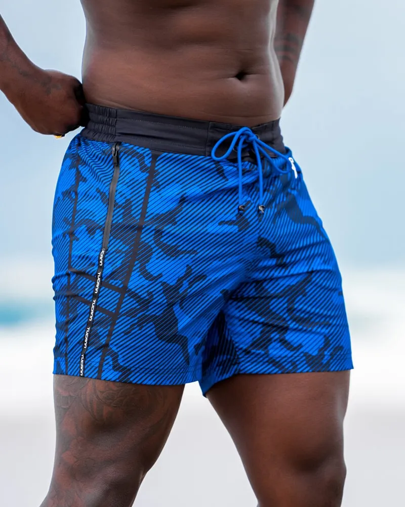 Striped Camo Blue - 5 Inch Swim Shorts sold by Tucann product image thumbnail 3