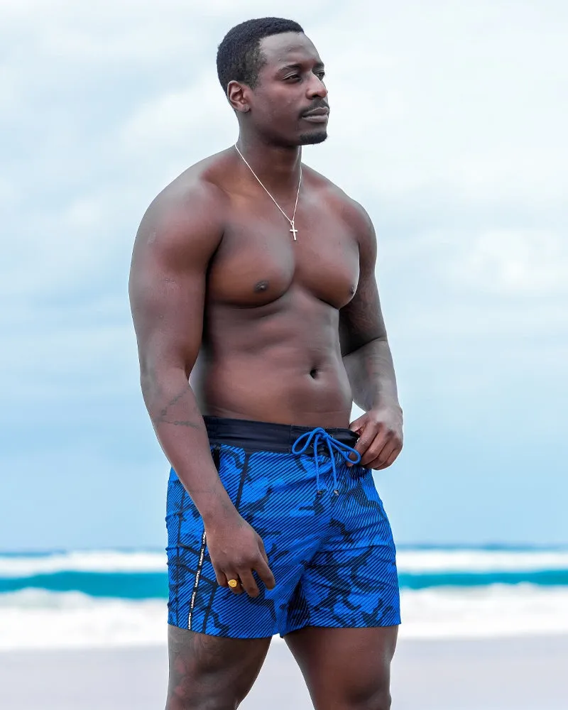 Striped Camo Blue - 5 Inch Swim Shorts sold by Tucann product image thumbnail 5