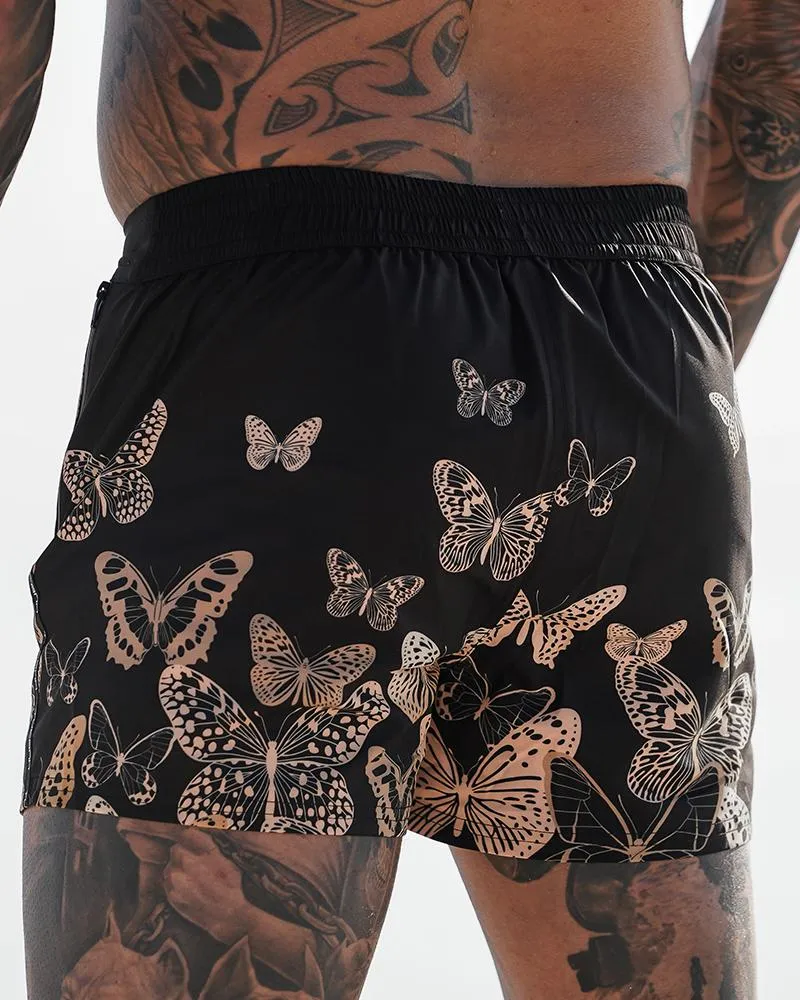 Golden Butterflies Swim Trunks - 3" sold by Tucann product image thumbnail 3