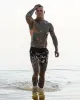 Golden Butterflies Swim Trunks - 3" sold by Tucann