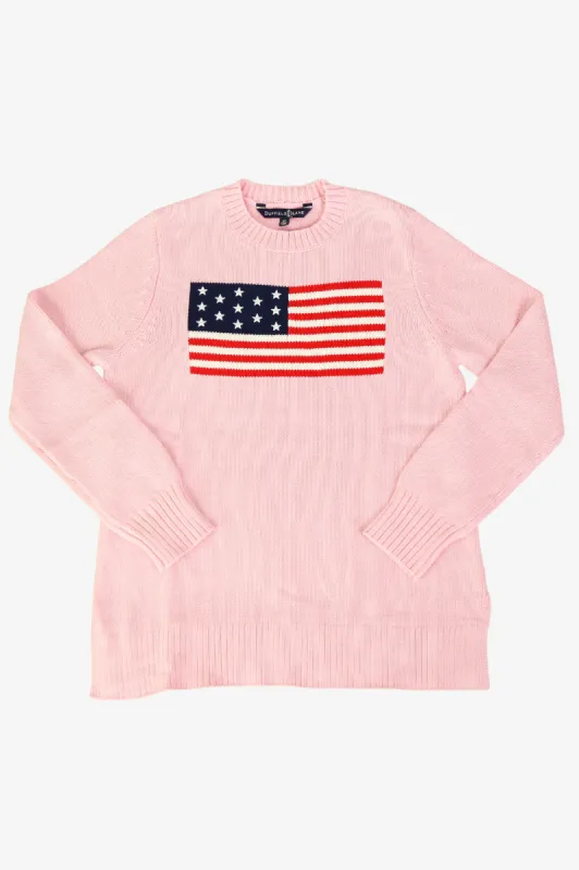 Pink Casual Crew Flag Sweater sold by Duffield Lane