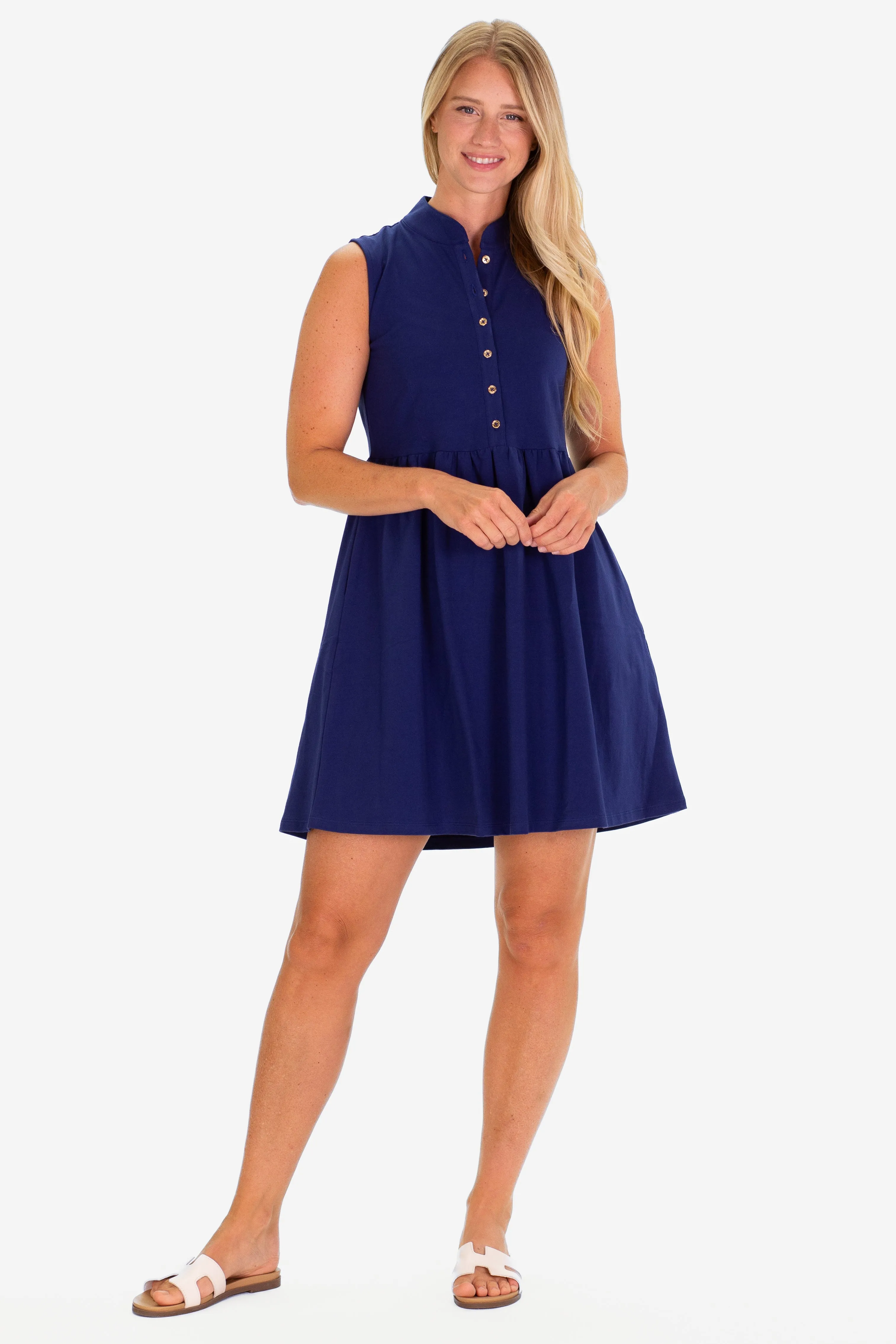 The Eileen Dress in Royal Navy sold by Duffield Lane product image thumbnail 3