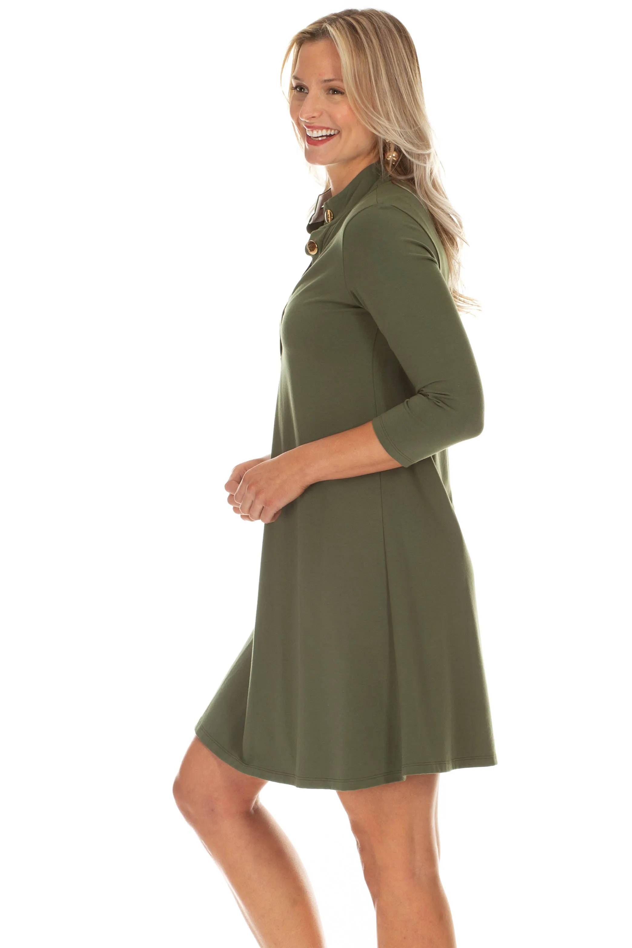 Kingsley Dress in Olive sold by Duffield Lane product image thumbnail 3