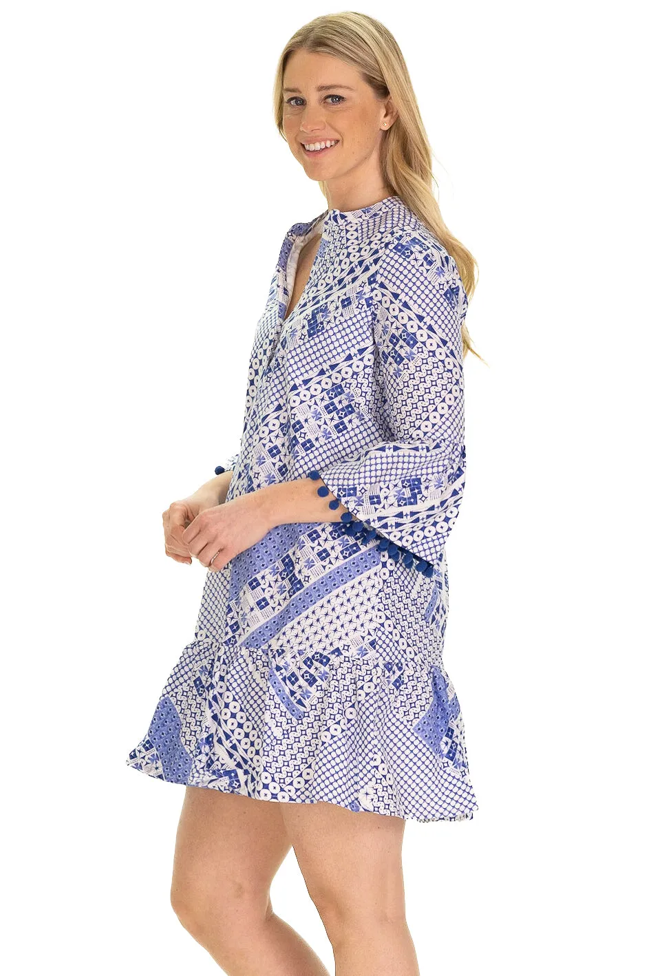 The Flora Dress in Blue Breeze sold by Duffield Lane product image thumbnail 2