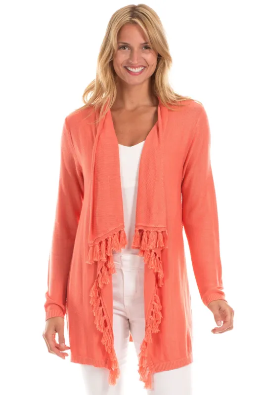 Ashley Silk Blend Sweater in Melon sold by Duffield Lane