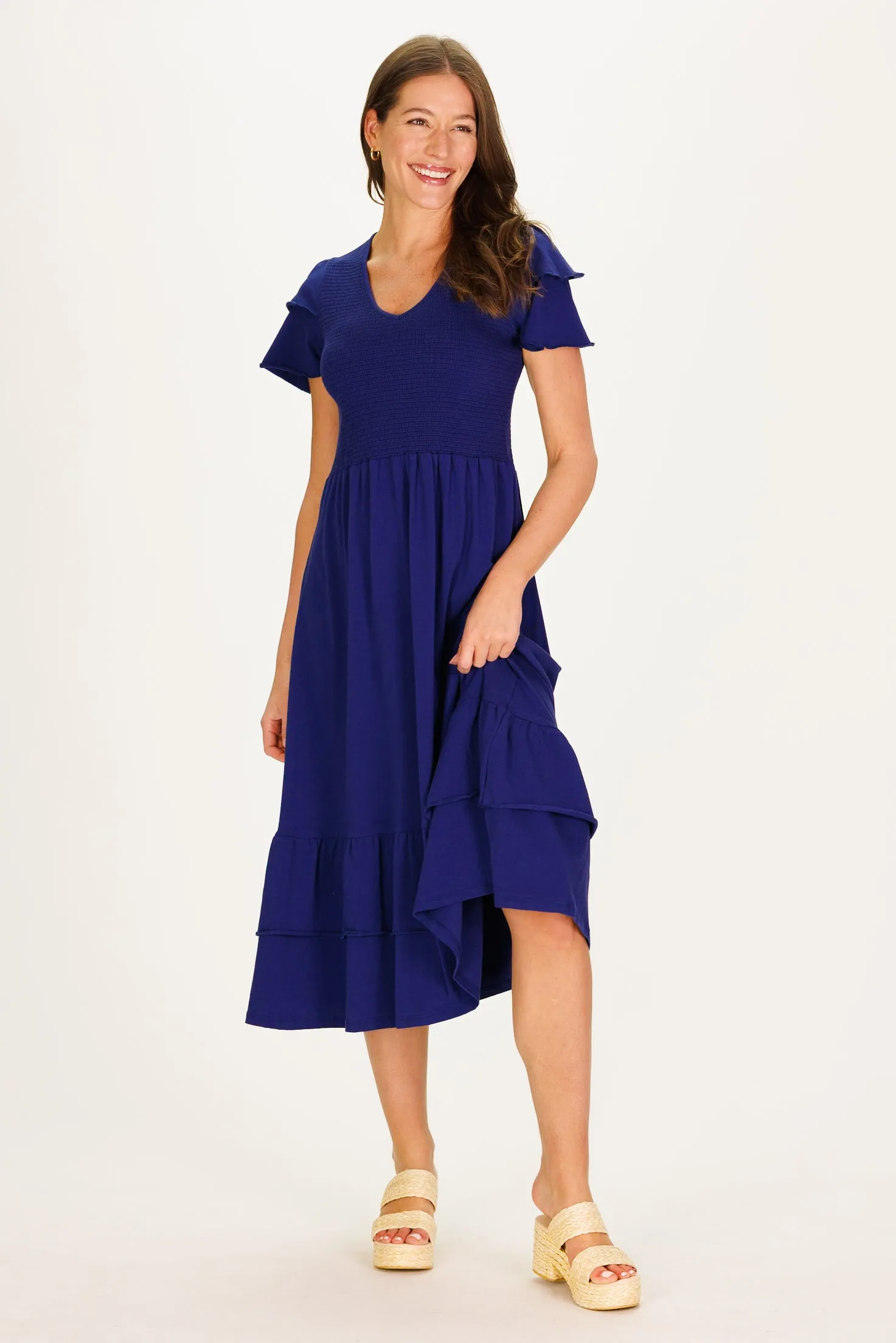 Mattie Dress in Royal Navy sold by Duffield Lane product image thumbnail 5