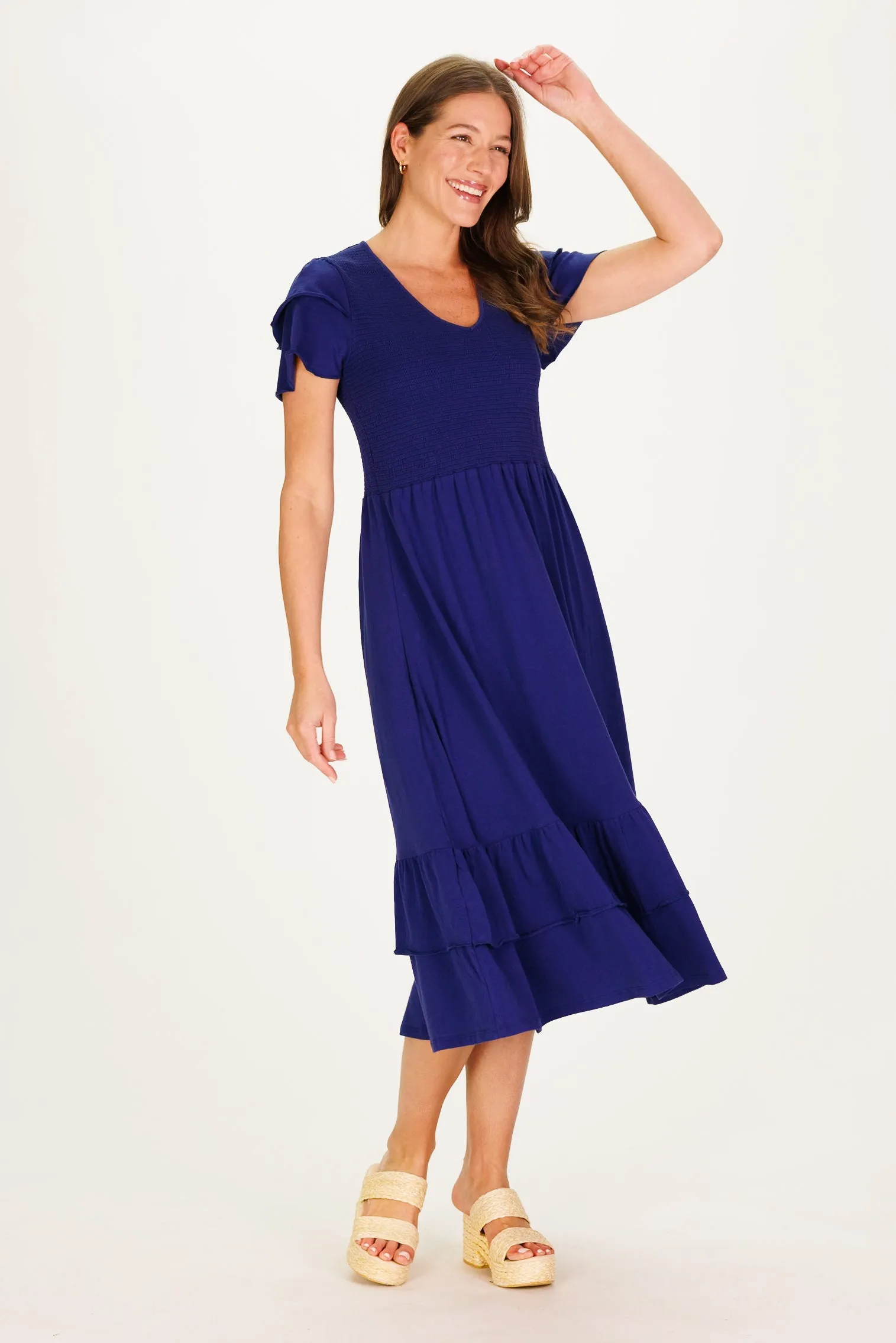 Mattie Dress in Royal Navy sold by Duffield Lane product image thumbnail 4