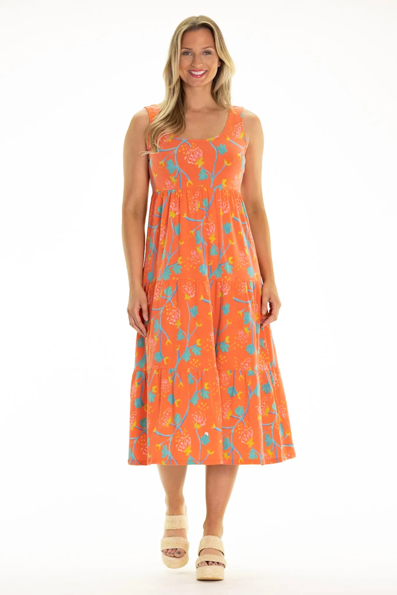 Lucy Dress in Poppy Peony sold by Duffield Lane