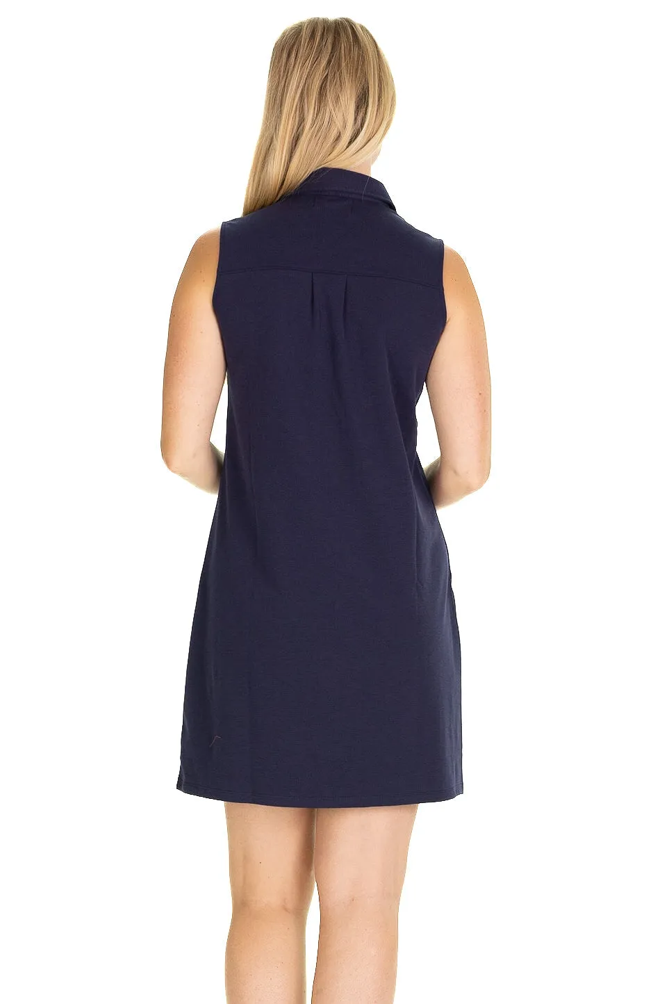 The Active Pique Opal Dress in Navy sold by Duffield Lane product image thumbnail 3