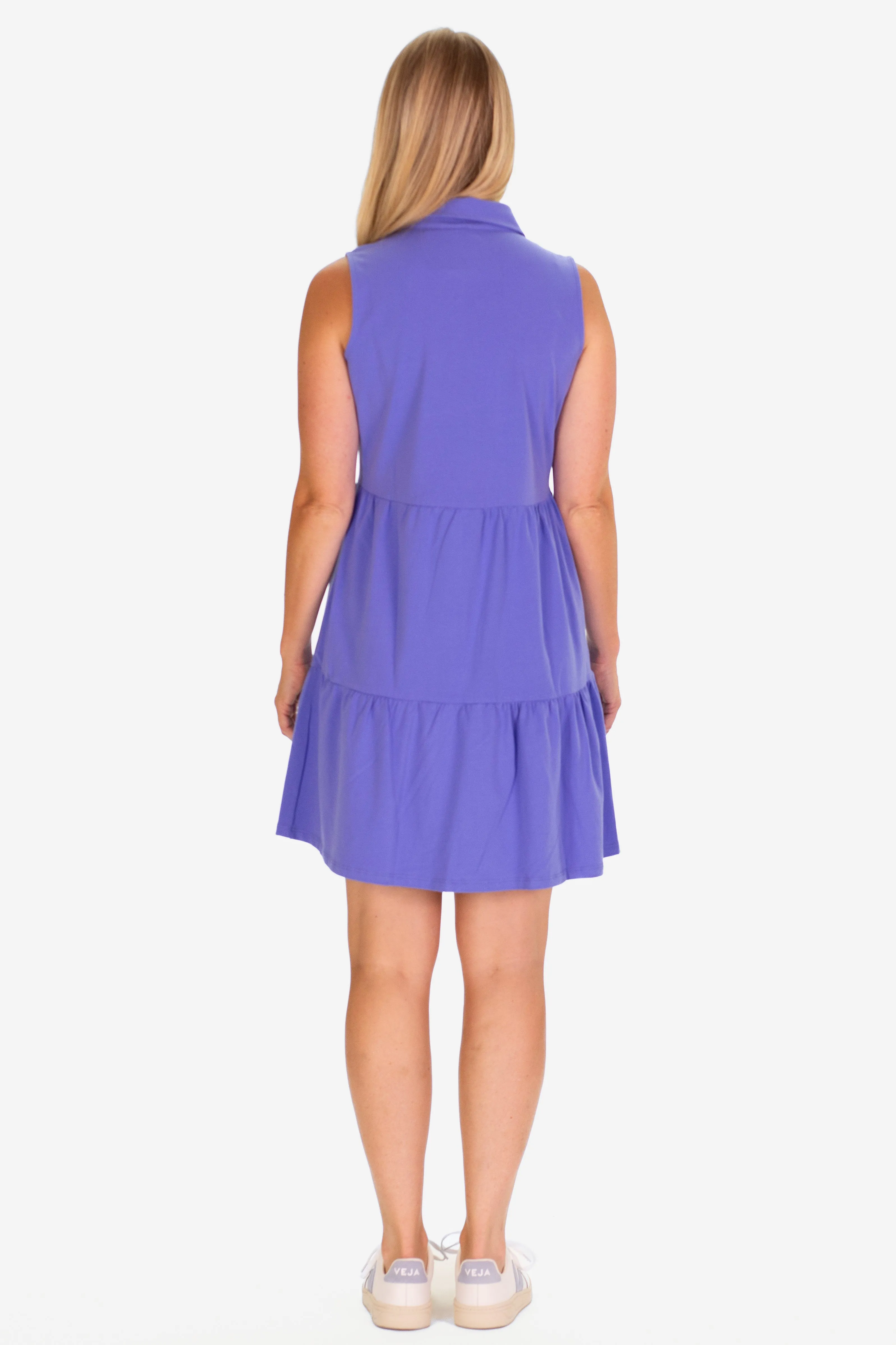 The Sleeveless Olivia Dress in Periwinkle sold by Duffield Lane product image thumbnail 3